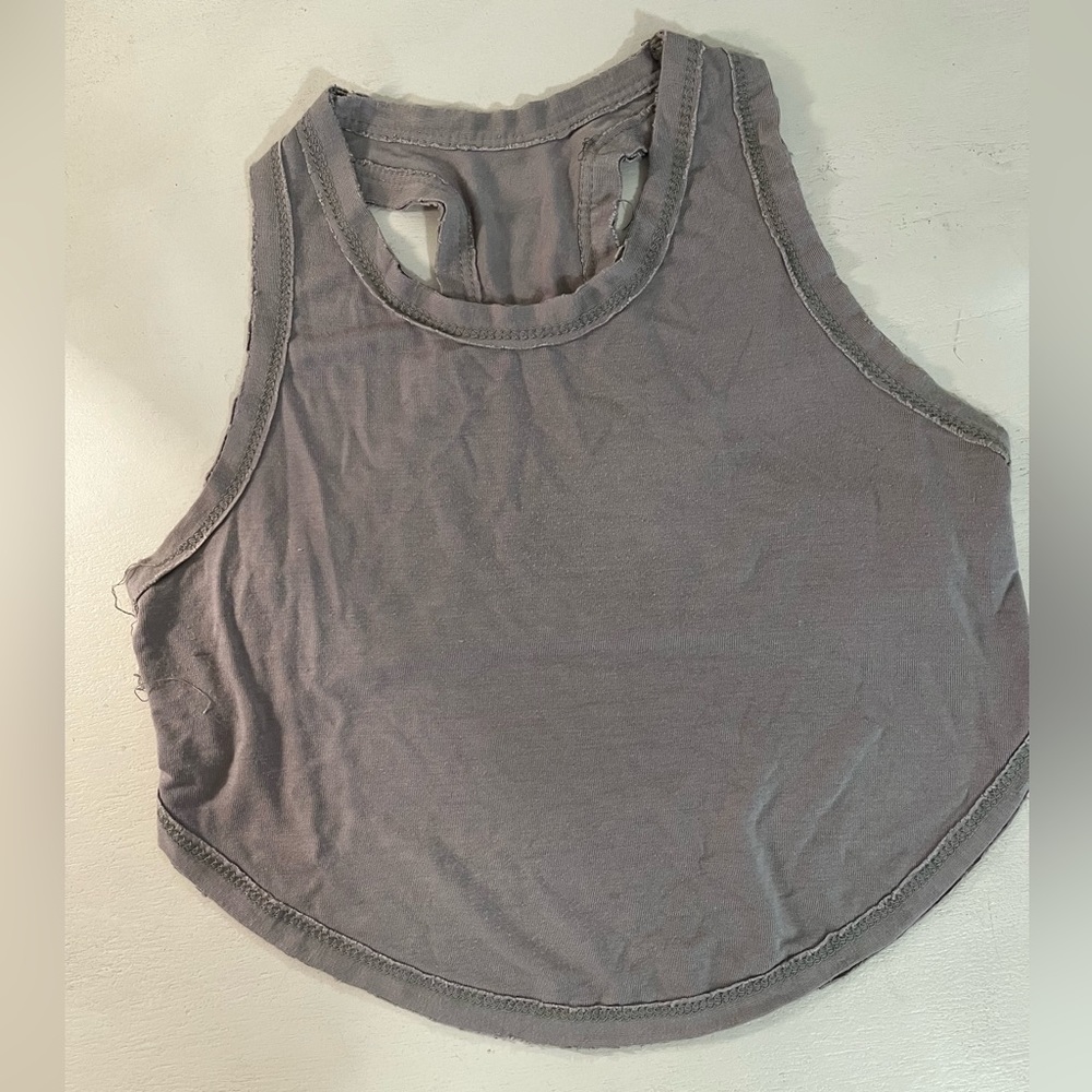 Five dancewear gray tank top, size youth medium.